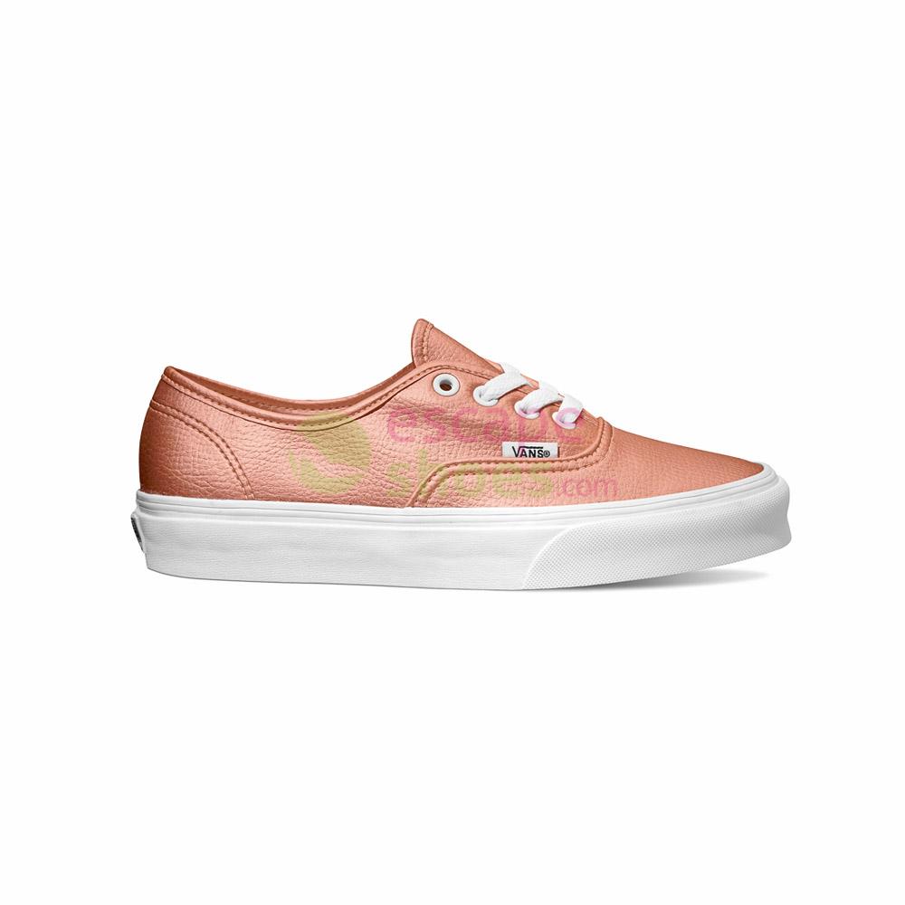 vans authentic leather rose sneakers