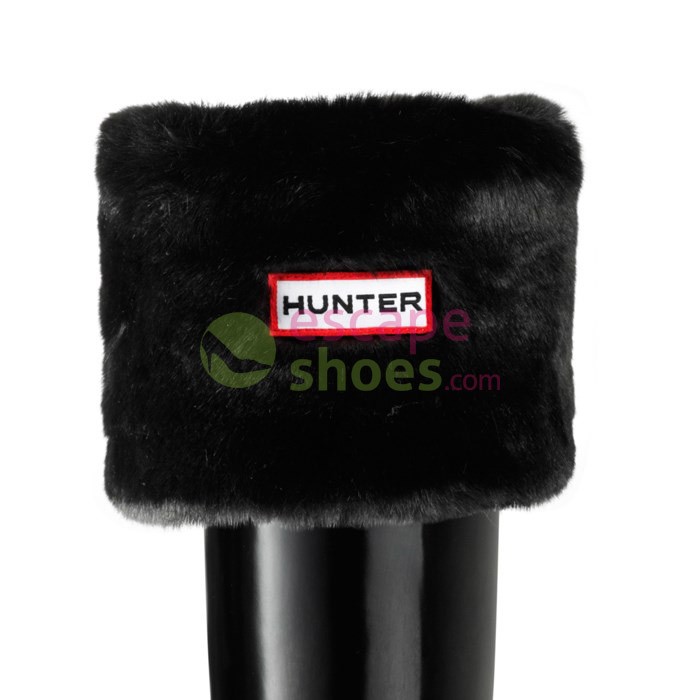 tono Vendedor Ladrillo Calcetines HUNTER S25315 Soft Furry Cuff Welly Socks Panther Negros