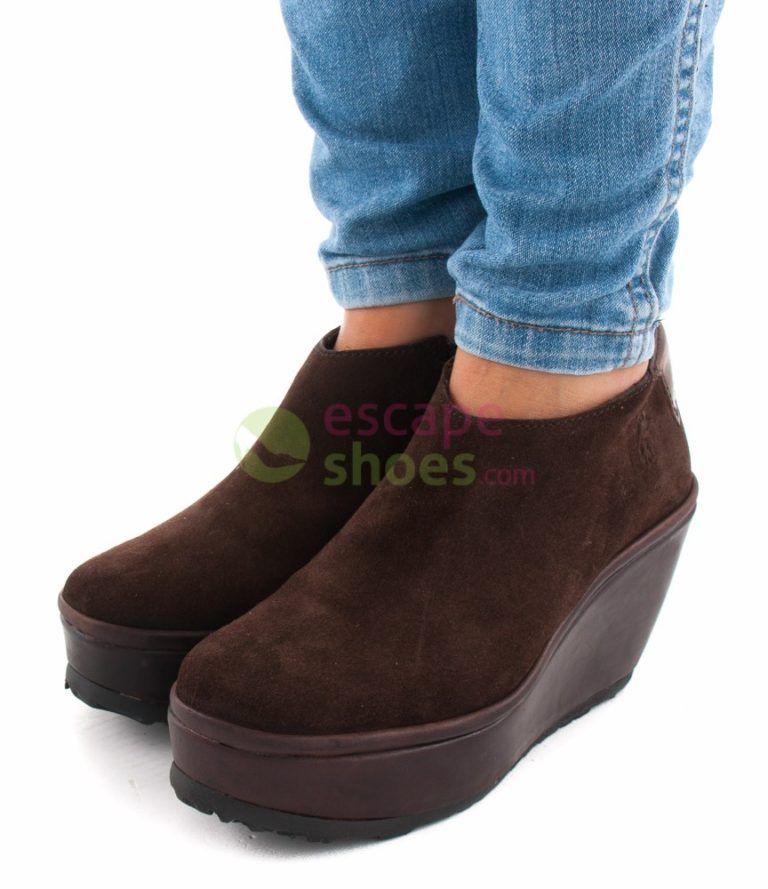 Sapatos FLY LONDON Punch Pelt Suede Brown P500497003