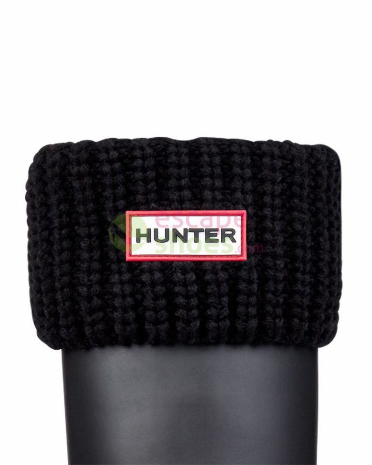 Meias HUNTER Half Cardigan Boot Socks Black UAS3004AACBLK