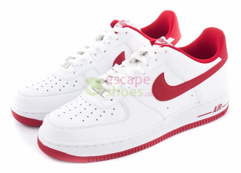 Nike air force on sale white gym red