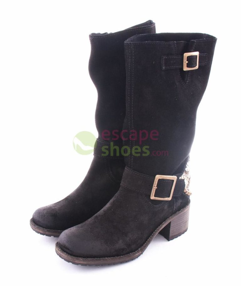 Botas XUZ Pretas Lantejoulas 7490-P