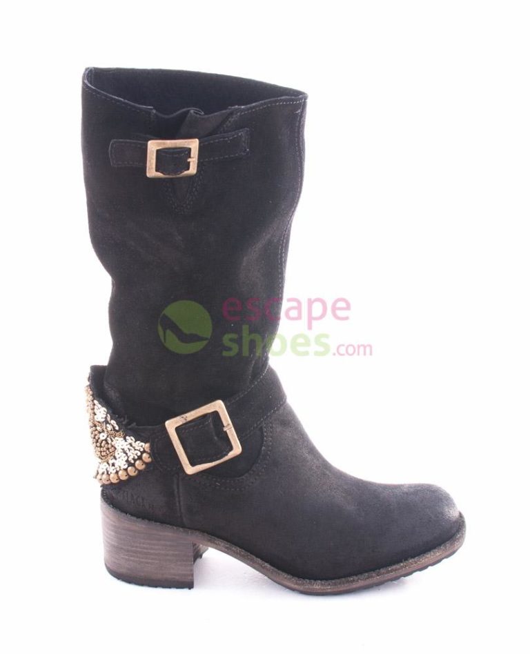 Botas XUZ Pretas Lantejoulas 7490-P