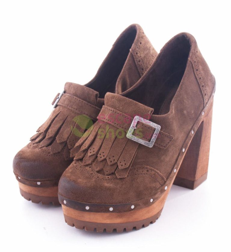 Sapatos XUZ Franjas Camurca Castanha 1644-CS