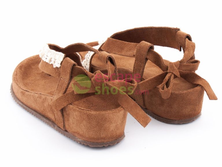 Sandalias XUZ Rasas com Renda Mel 40299-M