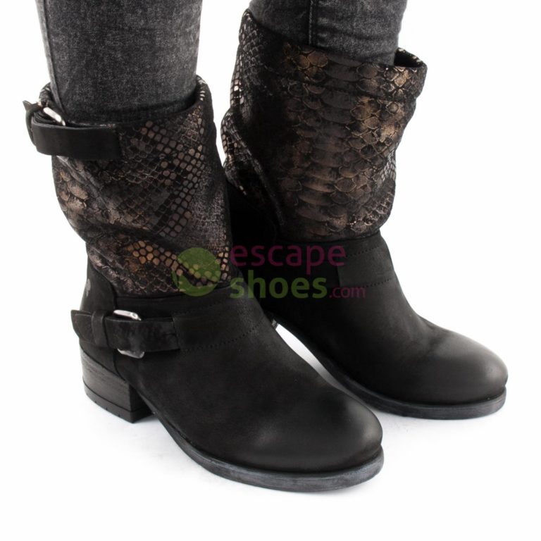 Botins FELMINI 9102 Raisa Preto Ouro