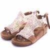 Sandalias XUZ Rasas com Renda Branca 40264-B