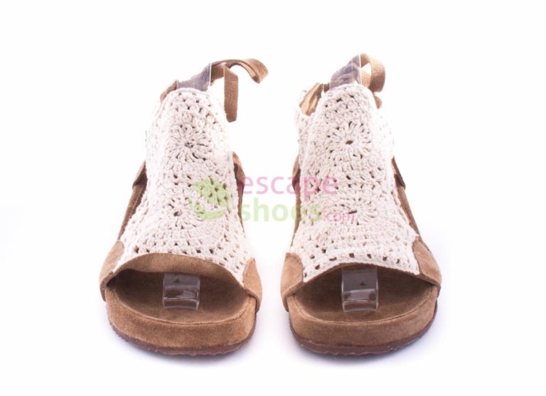 Sandalias XUZ Rasas com Renda Branca 40264-B