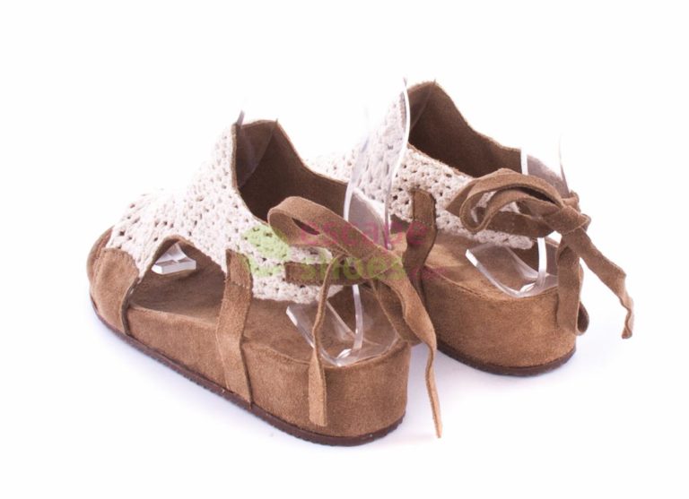 Sandalias XUZ Rasas com Renda Branca 40264-B