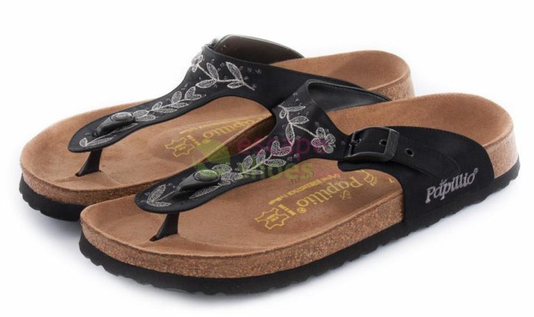 Sandalias BIRKENSTOCK Papillio 268641 Gizeh Textil Flowers Black