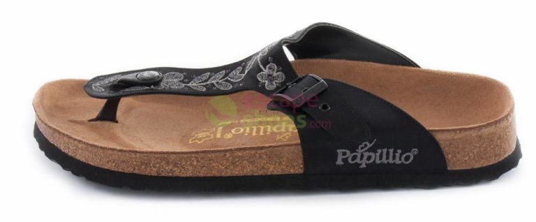 Sandalias BIRKENSTOCK Papillio 268641 Gizeh Textil Flowers Black