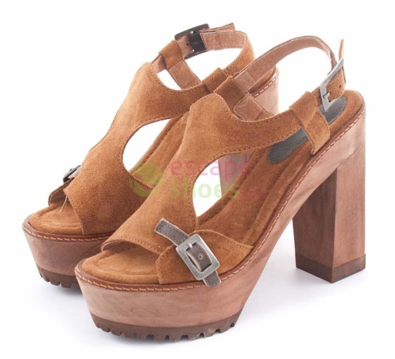 Sandalias XUZ Camurca Castanha Com Fivela 40266-CS