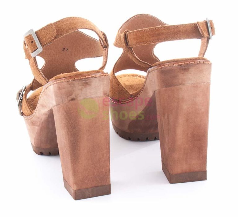 Sandalias XUZ Camurca Castanha Com Fivela 40266-CS