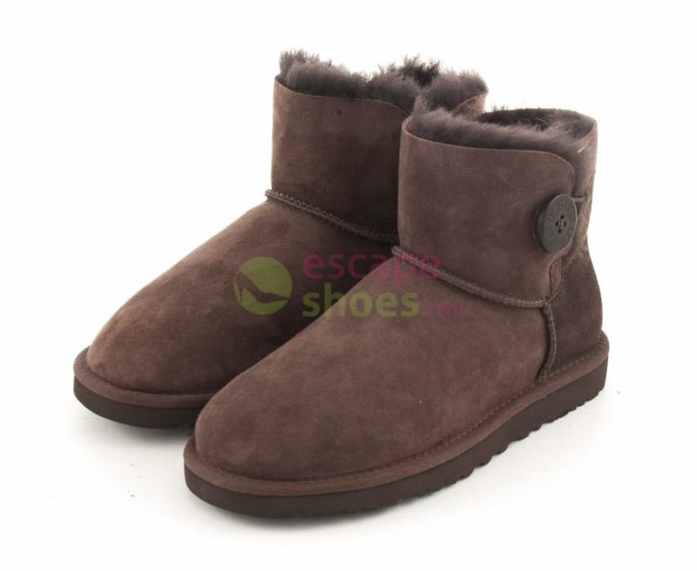 ugg mini bailey button chocolate