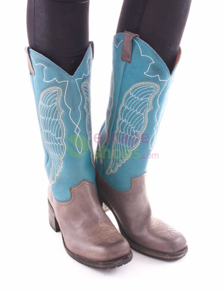 Botas XUZ Cowboy Pele Azul 7492-A