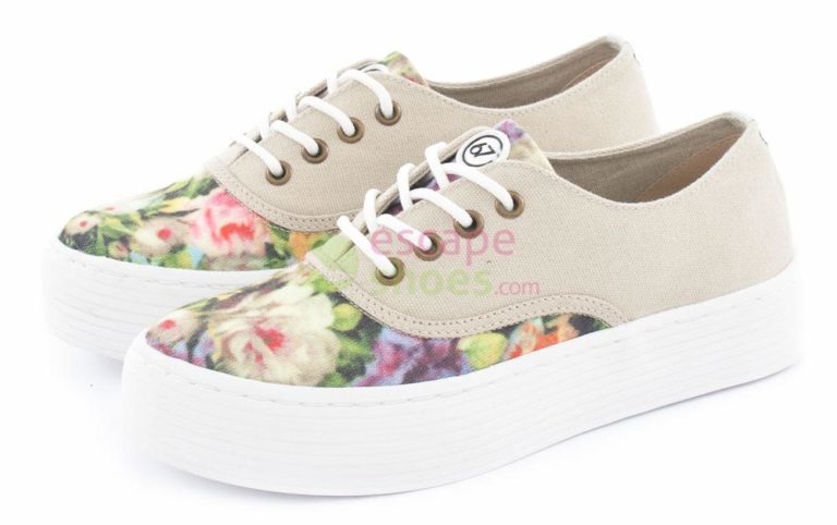 Tenis SIXTYSEVEN 76705 Monet Multicolour Canvas Olive White