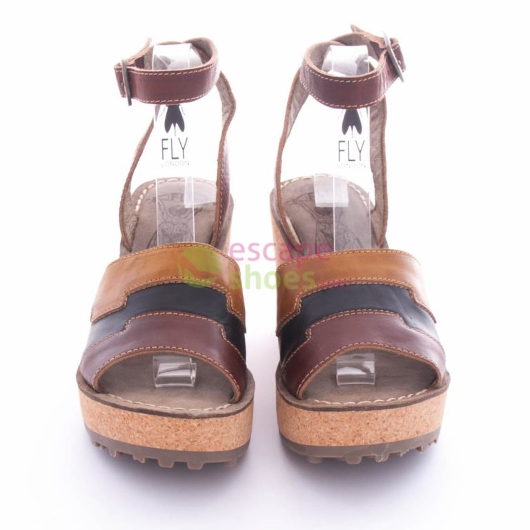 Sandalias FLY LONDON Glam Gody661 Tan Black Mustard P143661002