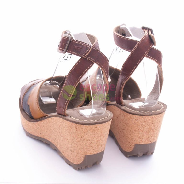 Sandalias FLY LONDON Glam Gody661 Tan Black Mustard P143661002