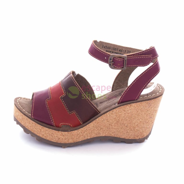 Sandalias FLY LONDON Glam Gody661 Magenta Red Tan P143661001