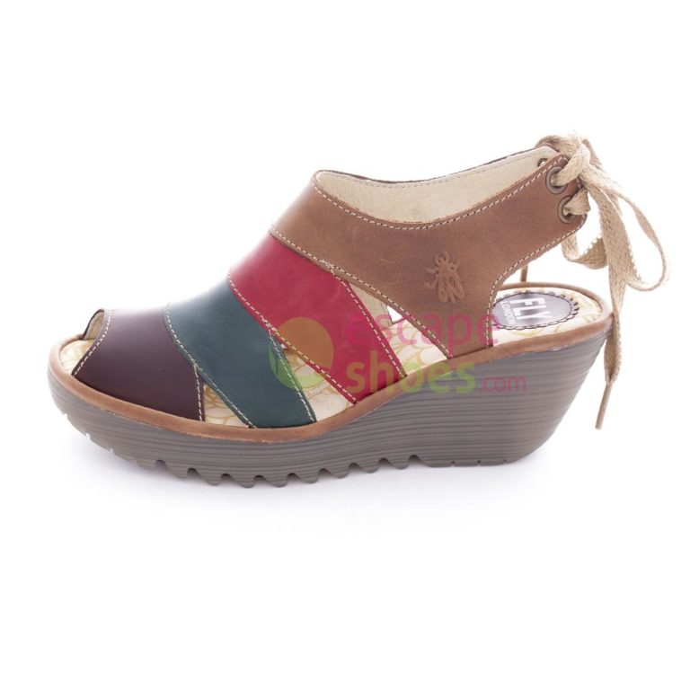 Sandalias FLY LONDON Yellow Yown Brown Petrol Red P500553011