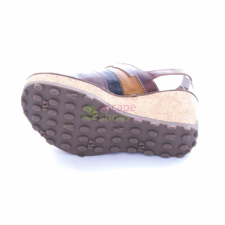 Sandalias FLY LONDON Glam Goan642 Tan Black Mustard P143642002