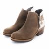 Botins XUZ Castanhos Lantejoulas Ouro 25773-CS