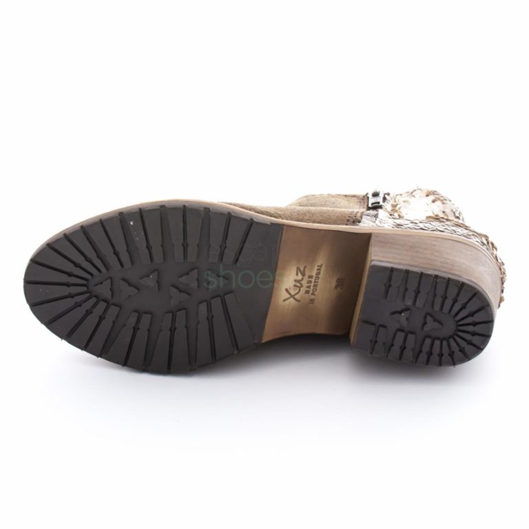 Botins XUZ Castanhos Lantejoulas Ouro 25773-CS