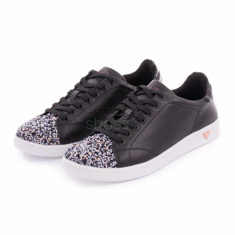 Tenis GUESS Super Leather Black Pewter FLSPR3LEA12