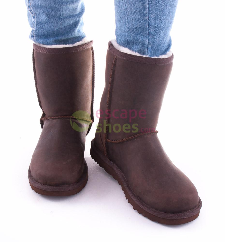 ugg classic short leather boot