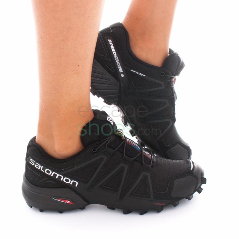 Salomon XA Speedcross 4 383097 Mens 9.5 Black Metallic Trail Shoes