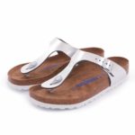 Sandálias BIRKENSTOCK Gizeh 1003674 Metallic Silver