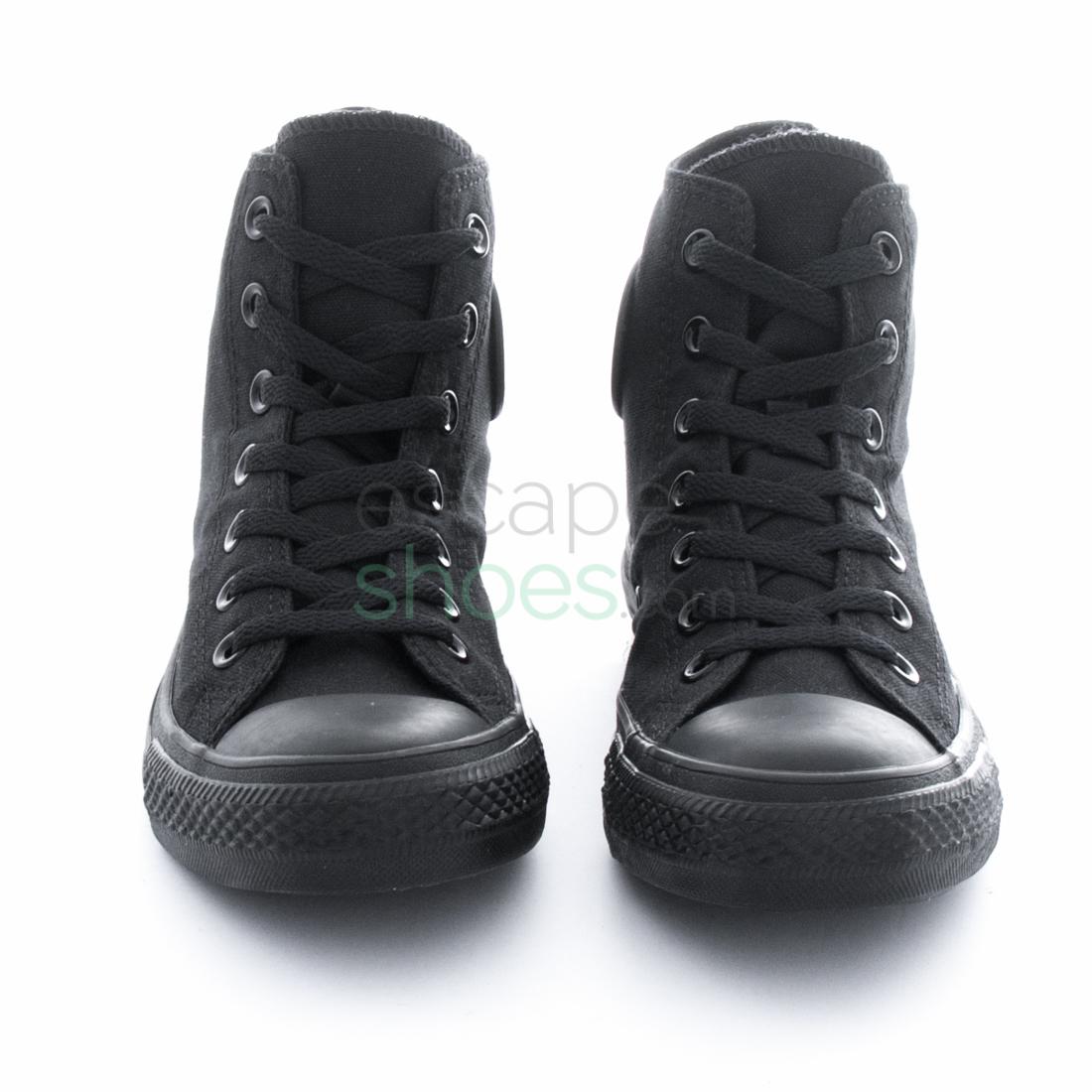 converse all star hi shoes black monochrome