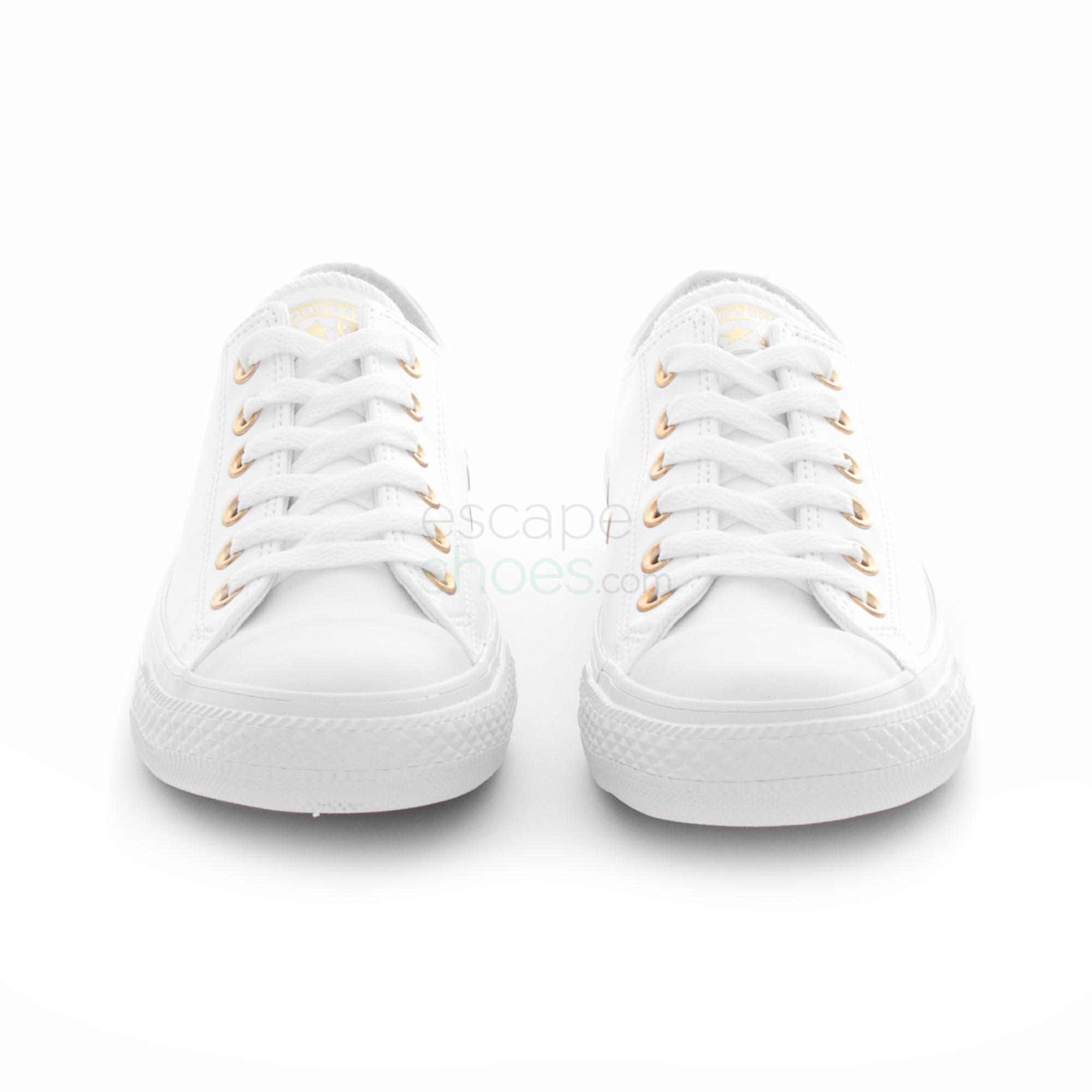 white and gold chuck taylor converse