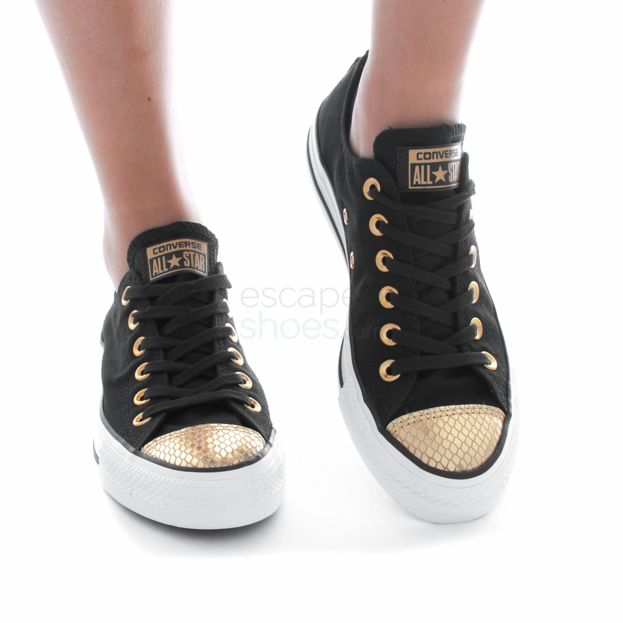 converse black and gold