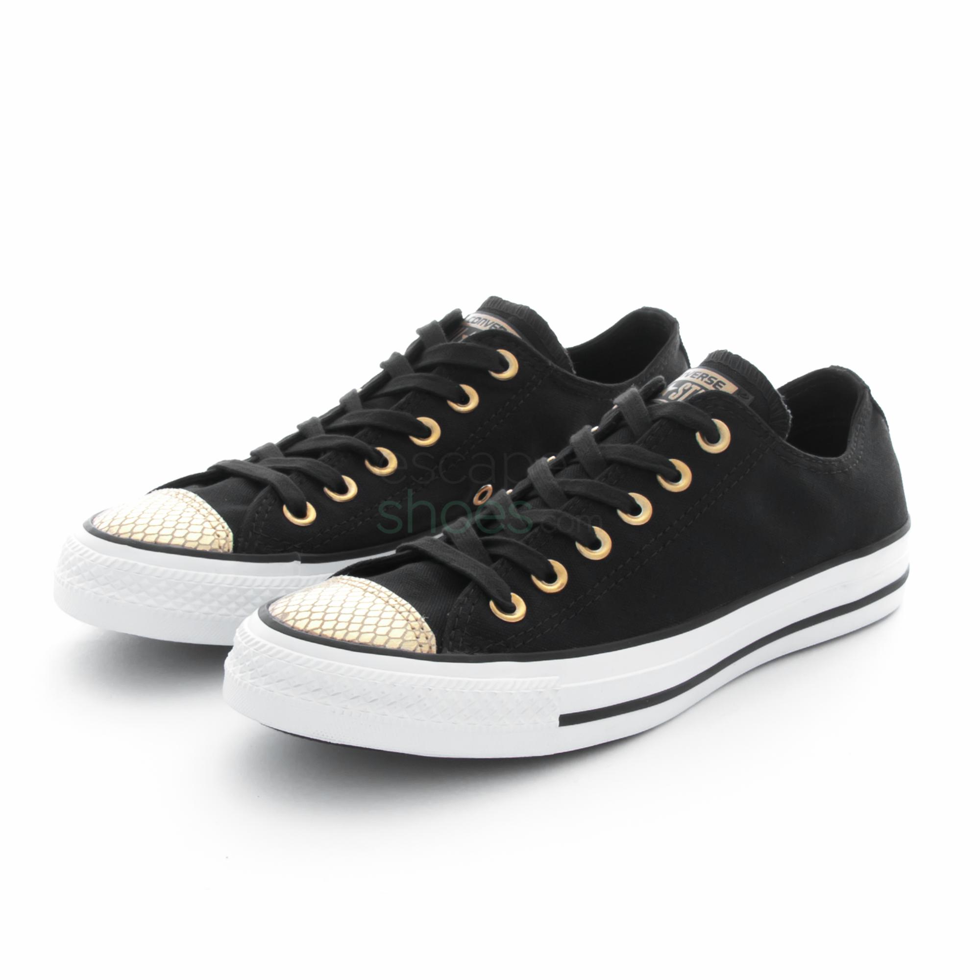 black and gold converse shoes
