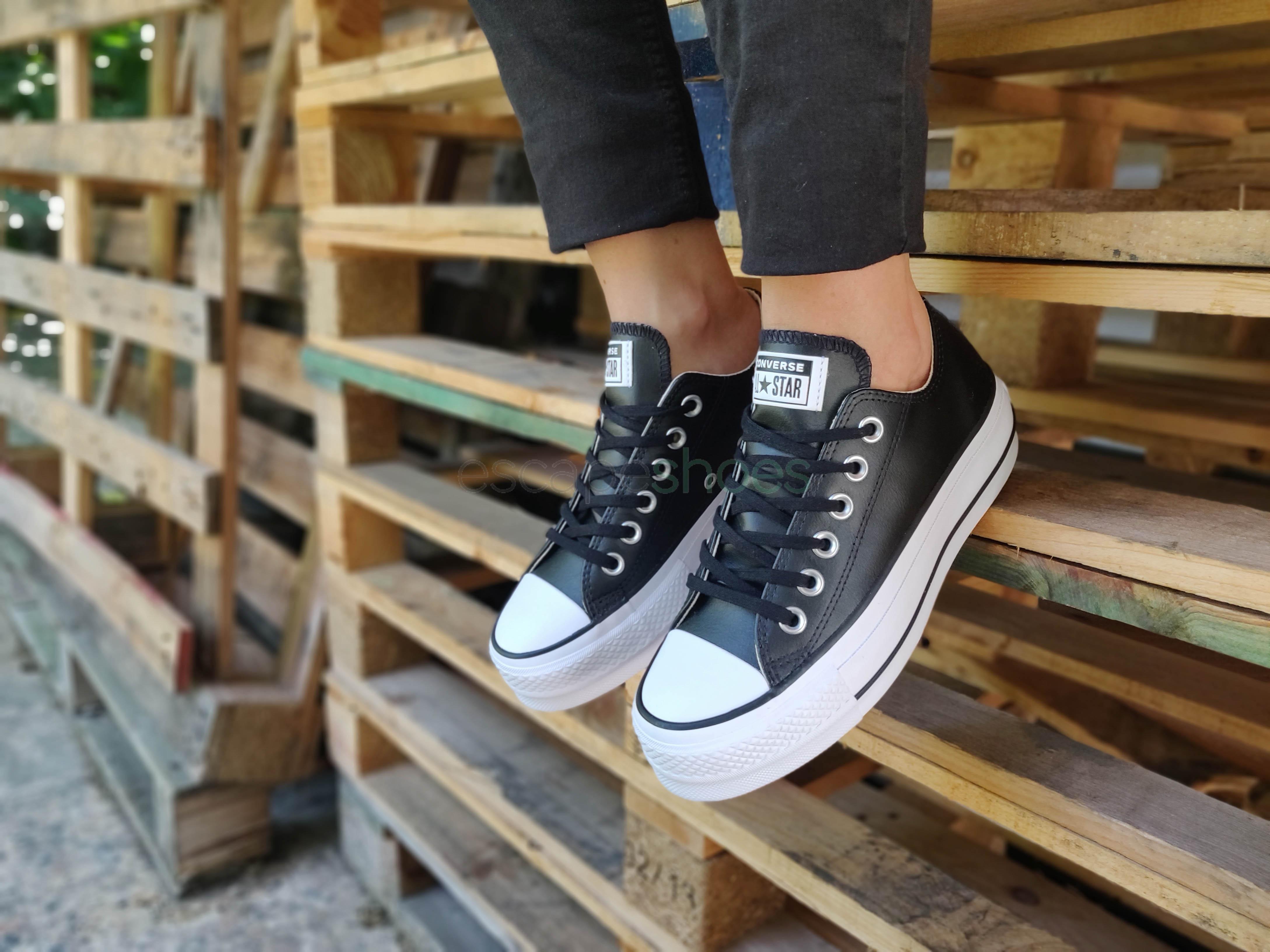 converse chuck taylor all star lift clean leather high top