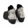 Botins XUZ com Lantejoulas Pretos 124633-P