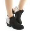 Botins XUZ com Lantejoulas Pretos 124633-P