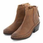 Botins XUZ com Tachas Split Coupe Mel 124638-M