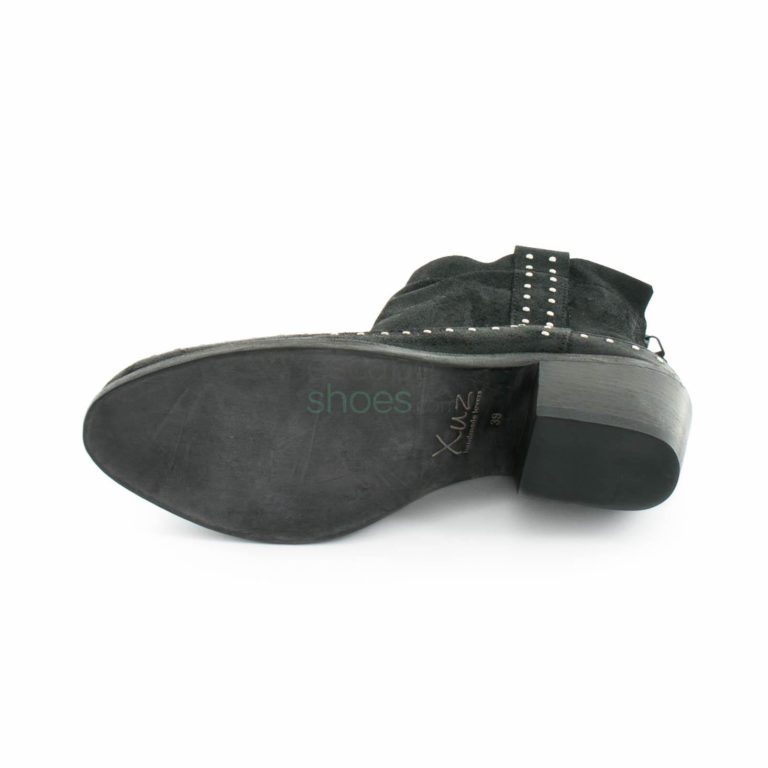 Botins XUZ com Tachas Split Coupe Preto 124638-P