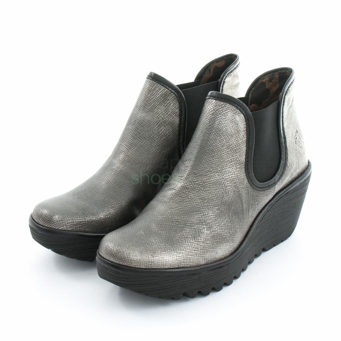 Ankle Boots FLY LONDON Yellow Yat Silver Black P500506041