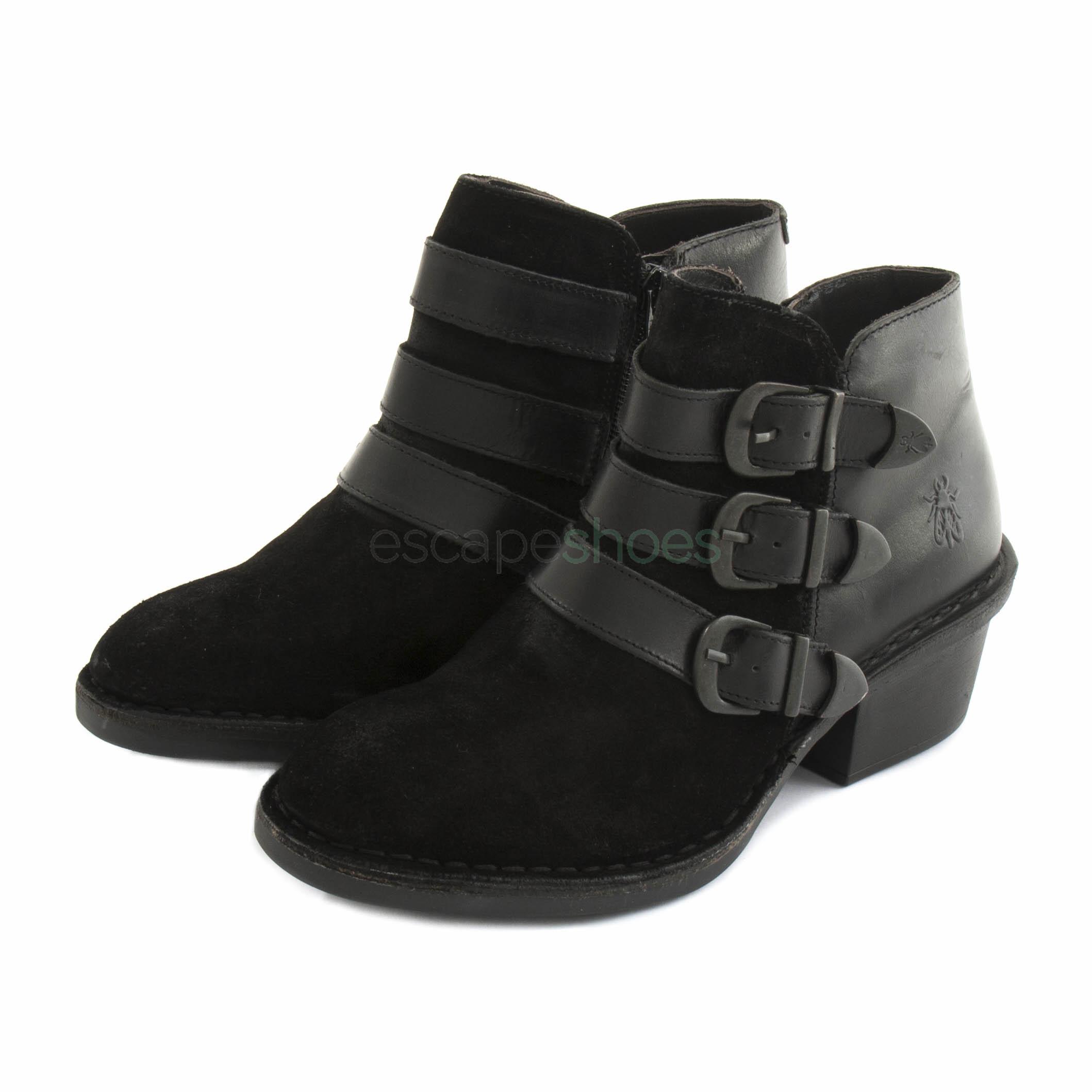 fly london black ankle boots