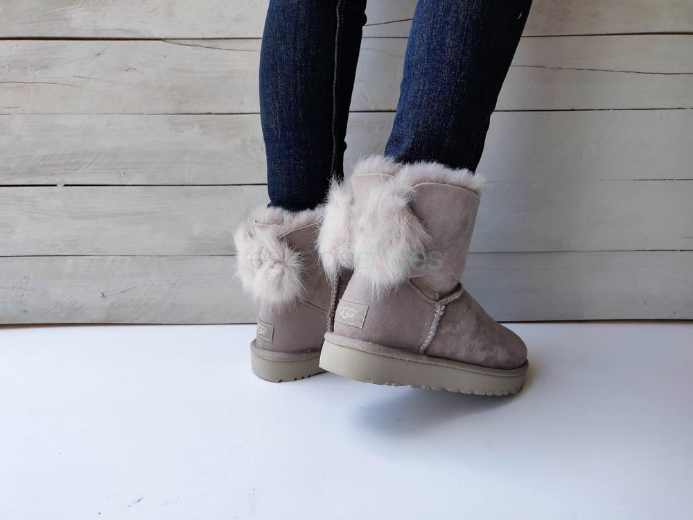 grey uggs with bows