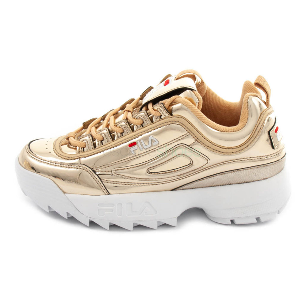 fila shoes gold