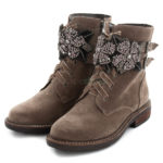 Botins ALMA EN PENA Crosta Flores Cinza