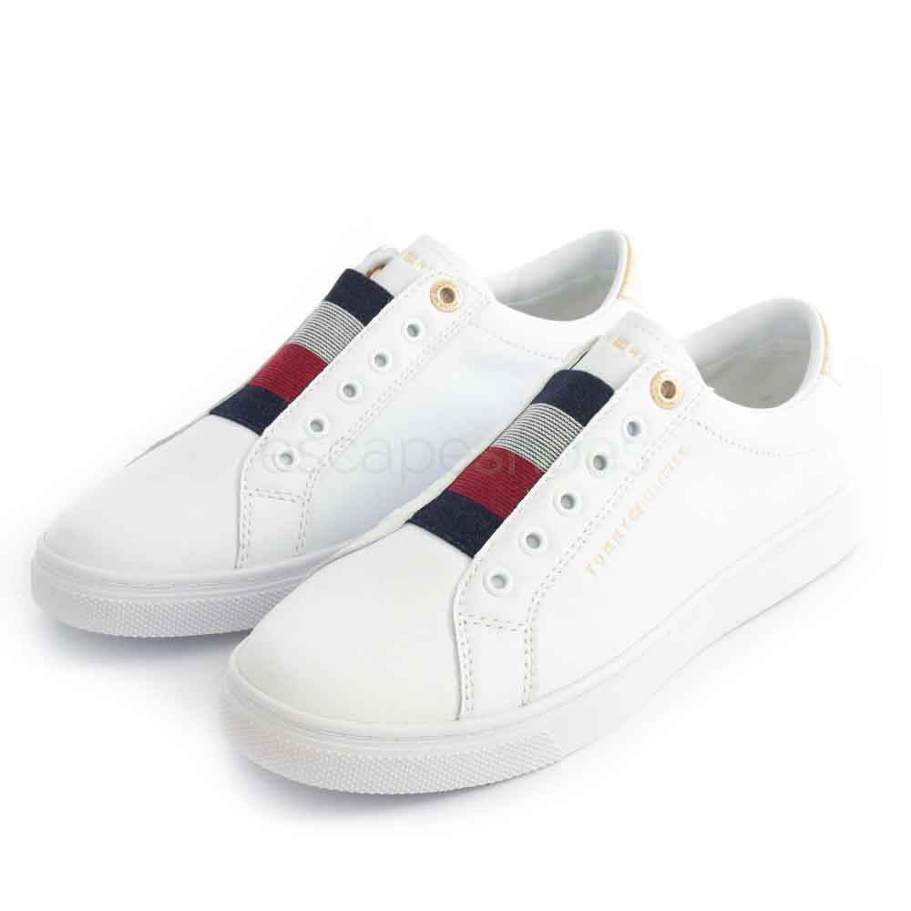 white tommy hilfiger slip on shoes