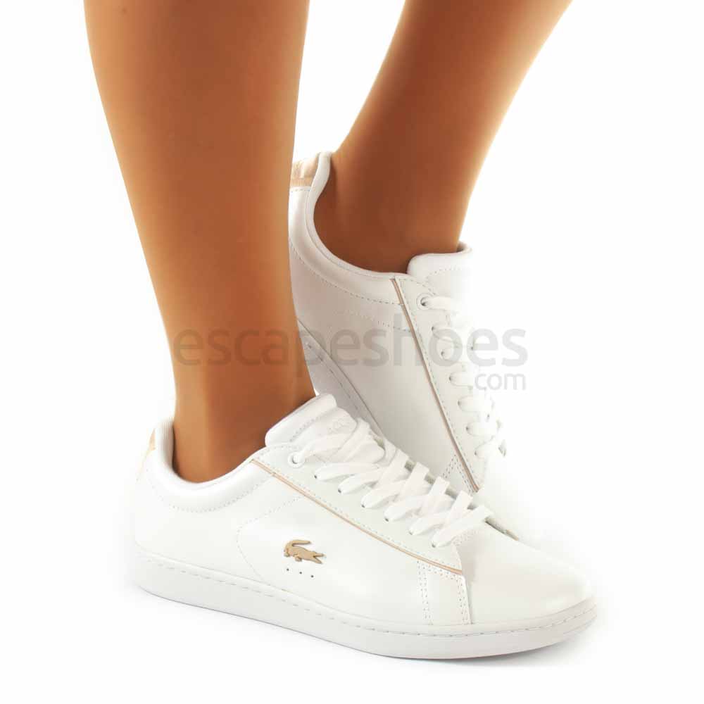 Zapatillas Lacoste Carnaby Pro 123 blanco dorado mujer