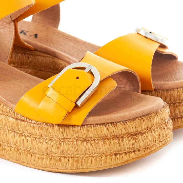 Sandals RUIKA Leather Yellow 63/4600